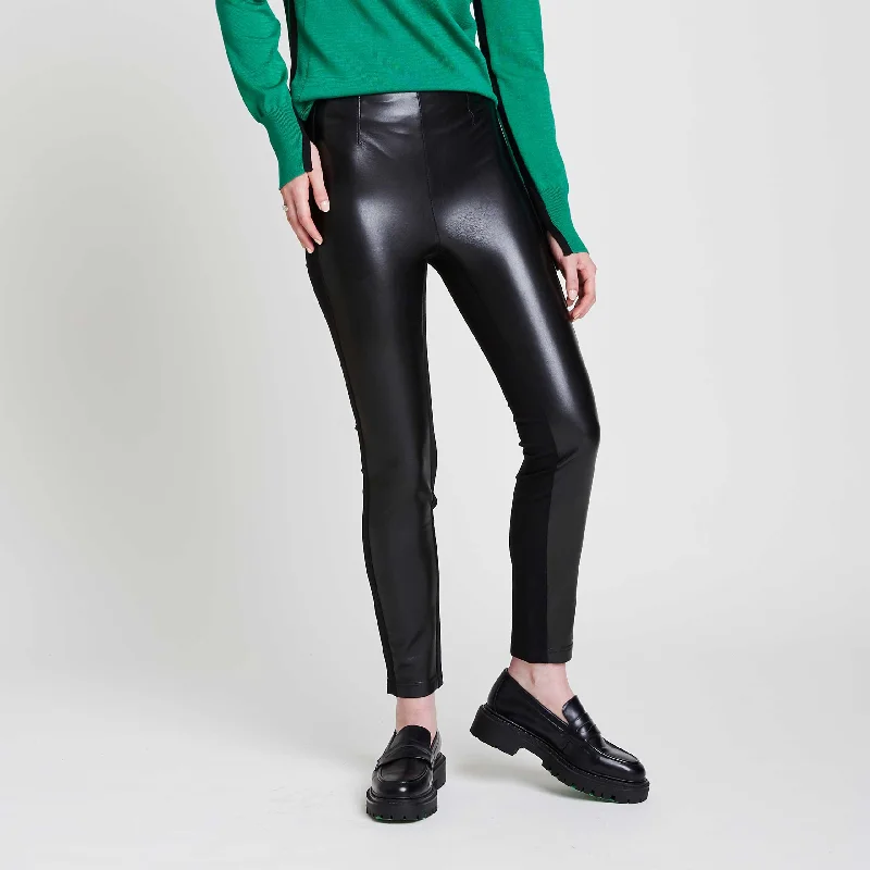 Black Pleather Aline Pant