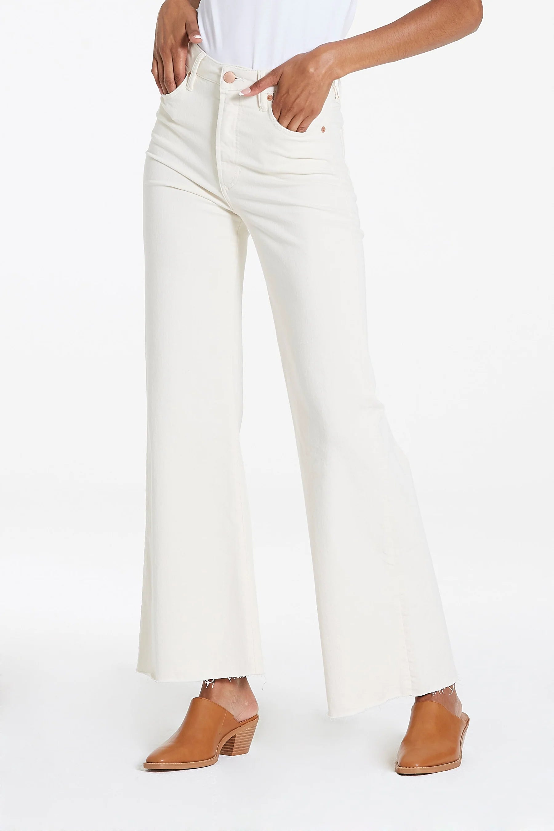 FIONA WIDE LEG JEANS IN WHEAT