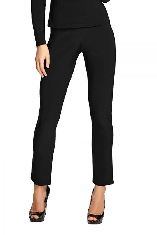 Black Slim Pull On Pant