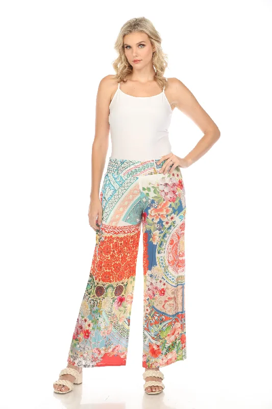 Johnny Was Boho Floral Linen Easy Pants Boho Chic CSW2421-A