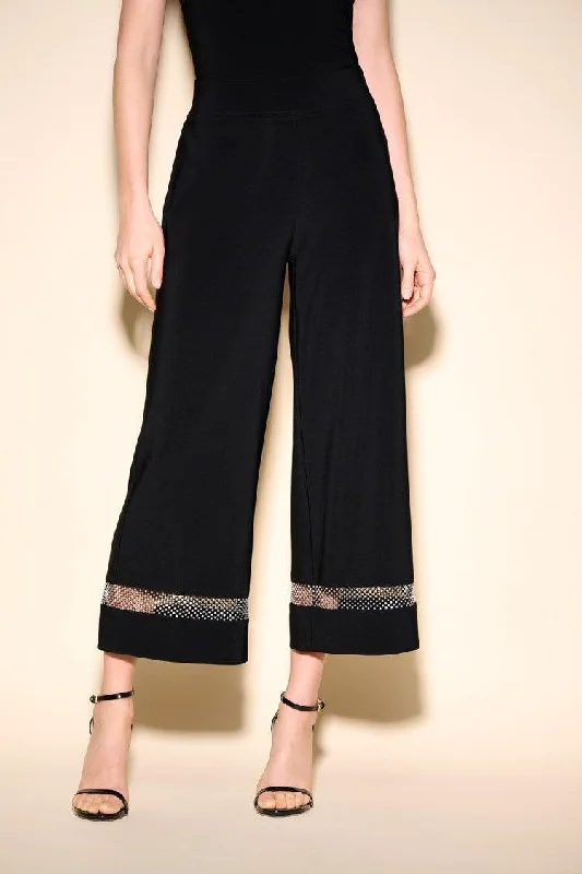 Rhinestone Net Culotte Pants