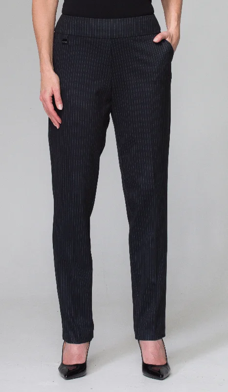 Petite Pinstripe Pull On Pant