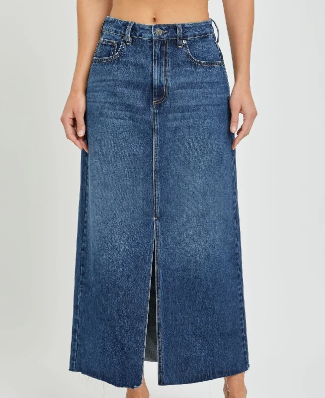 PEYTON DENIM MIDI SKIRT