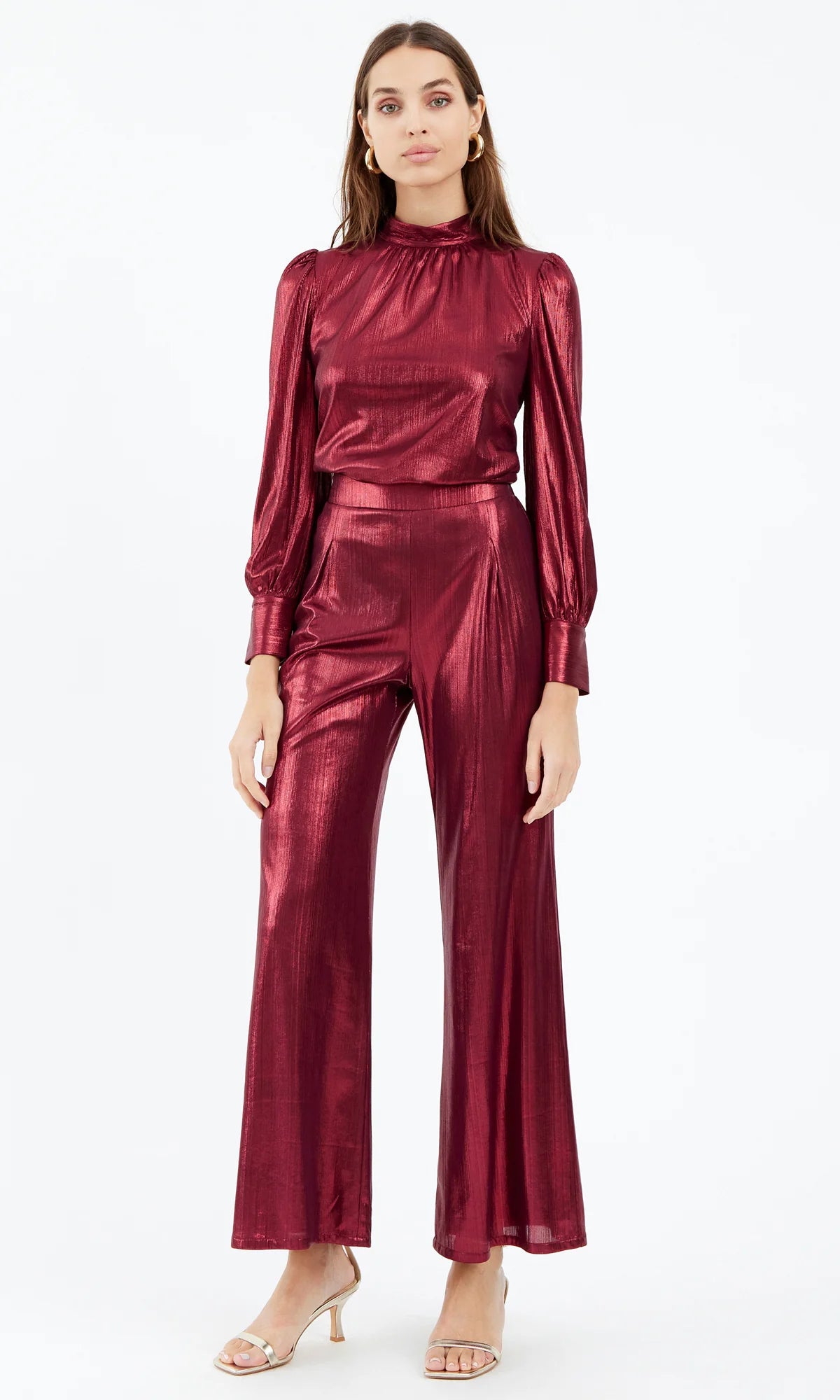 Rory Metallic Wide Leg Pant