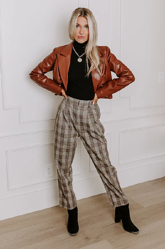 The Apollo High Waist Plaid Trousers