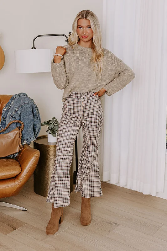 The Vesca High Waist Plaid Flare