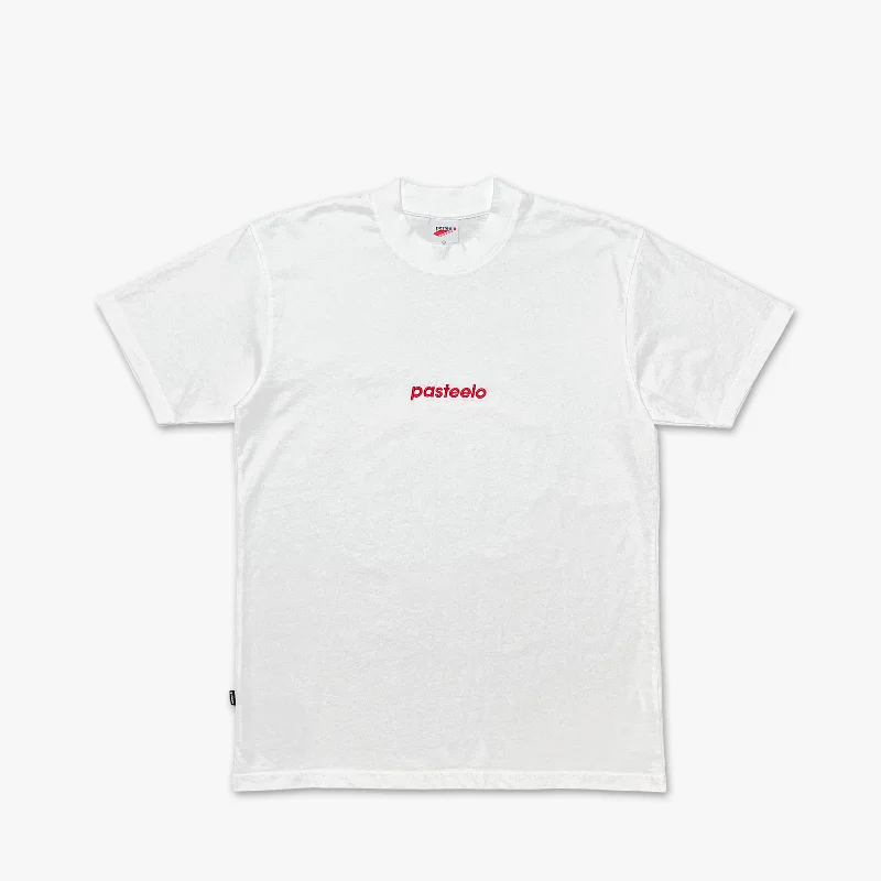 EMB SCRIPT TEE - WHITE