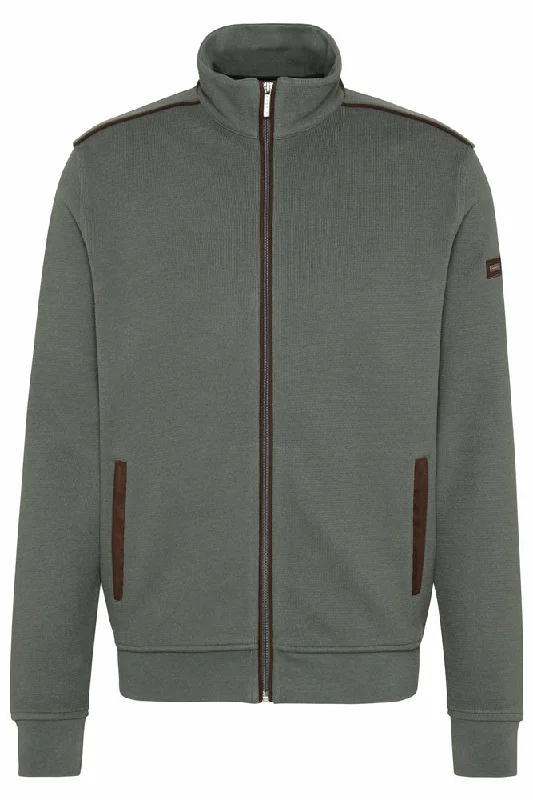 Bugatti Zip Sweat Top Green