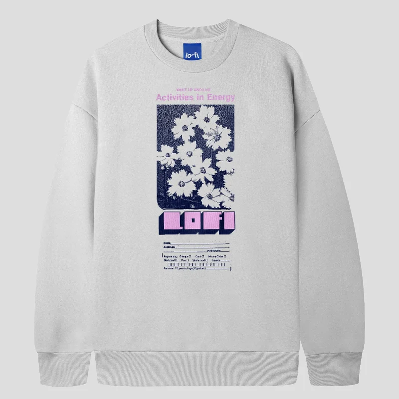 Lo-Fi Wake Up Crewneck - Cement