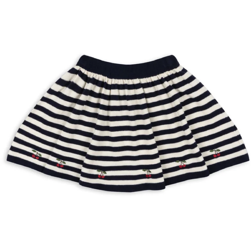 Konges Sløjd Navy Stripe Venton Knit Skirt Gots