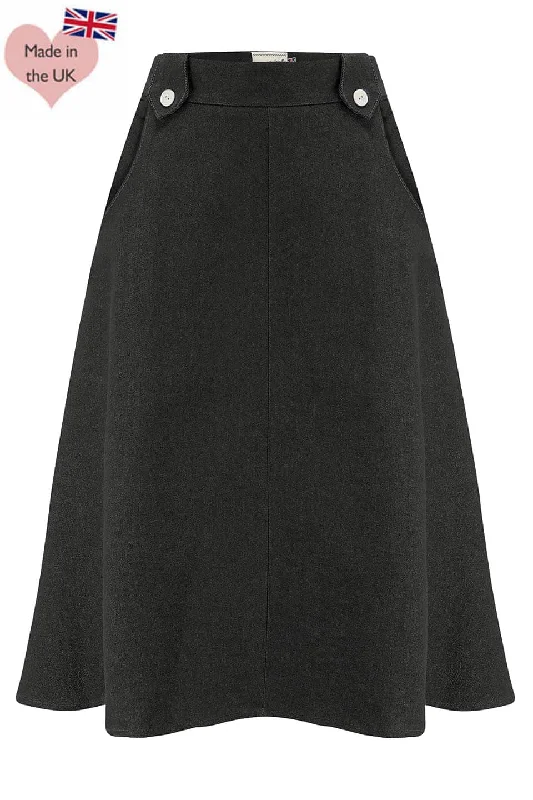 Monroe Skirt in Black Denim