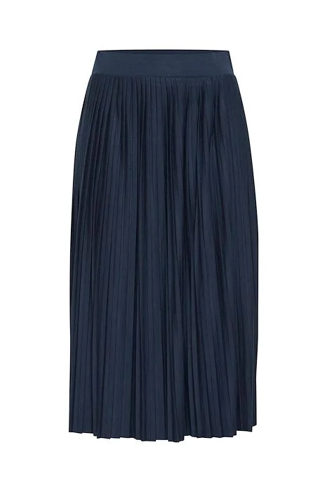 Wimsy Pleated Midi Skirt (Total Eclipse)