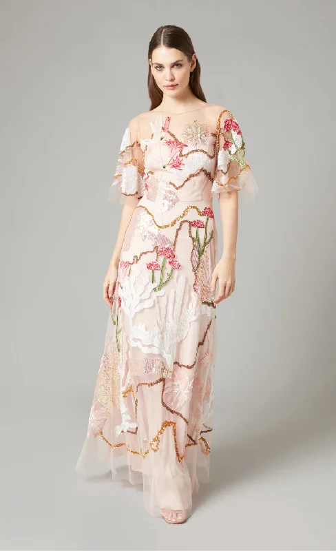 Addison Long Dress - Rosewater