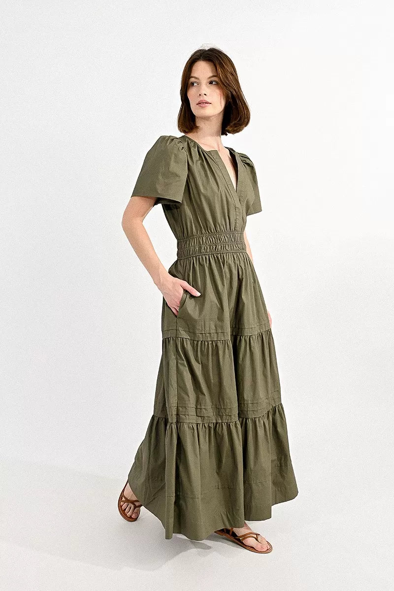 Molly Bracken Summer Khaki Dress