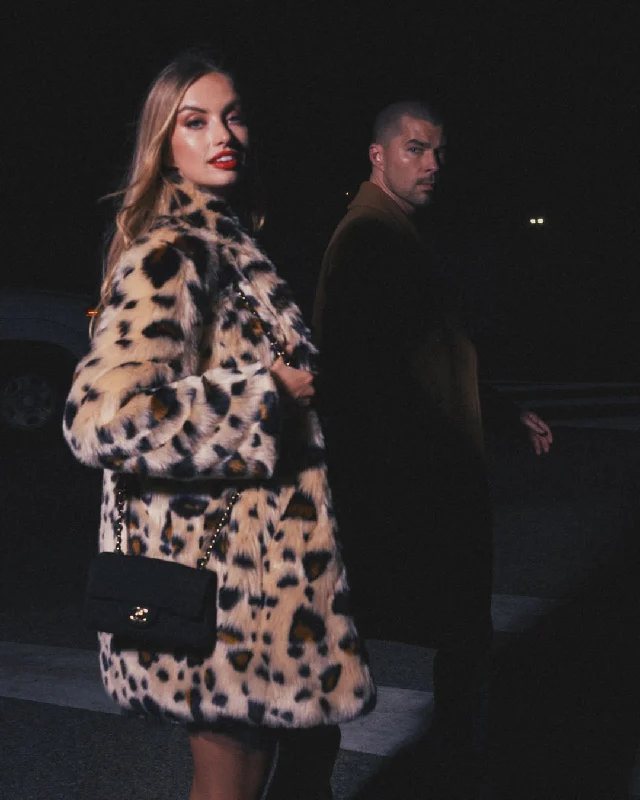 Women's Faux Fur Coat | Sinai Leopard