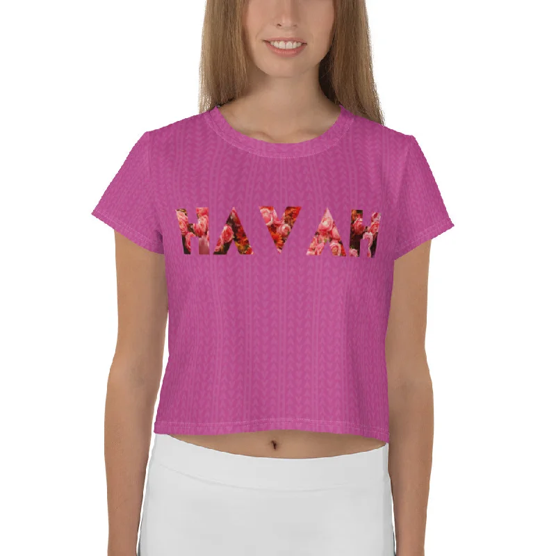 Rose Zing Crop Tee