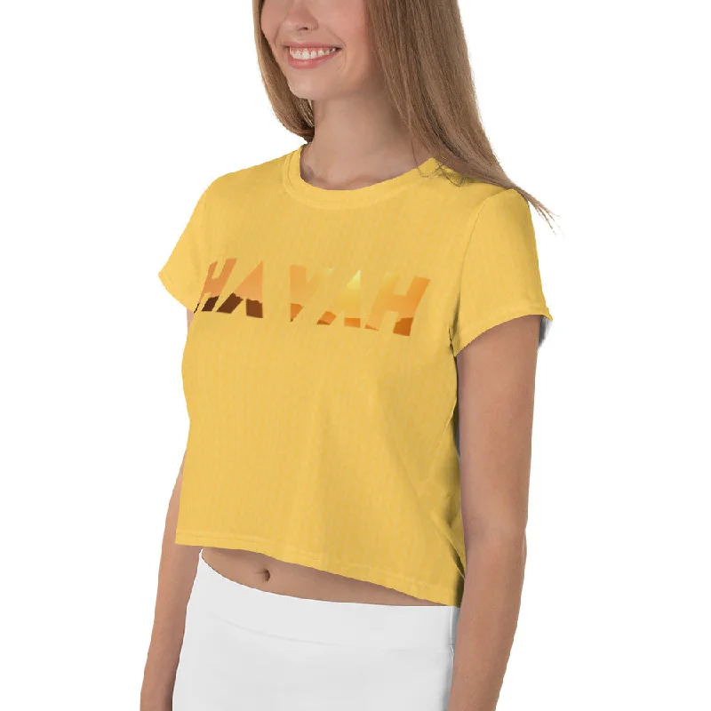 Samoa Yellow Crop Tee