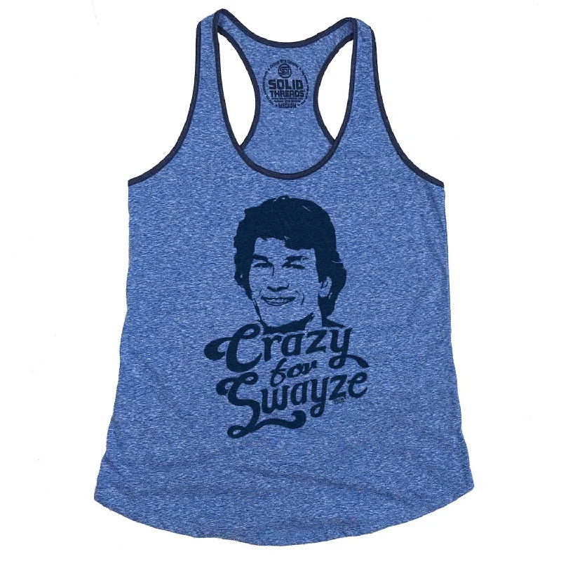 Women's Crazy For Swayze Ringer Tank Top | Supports World Health